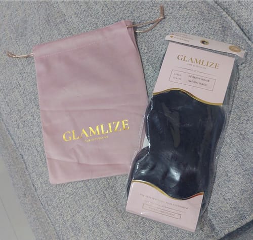 Customer photo review of Hair Extensions Storage Bag