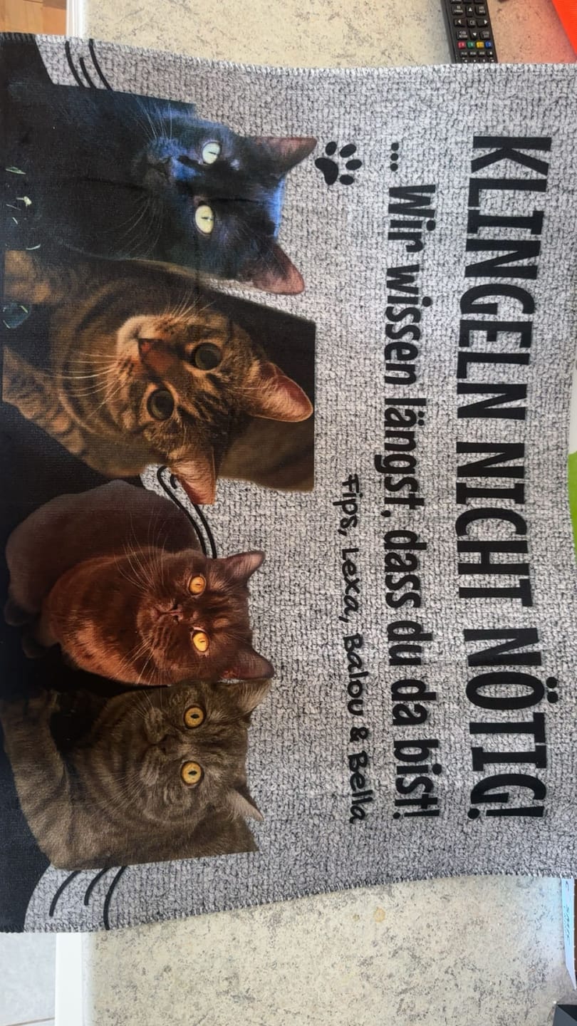 Customer photo review of Klingeln nicht nötig - Individuelle Fußmatte