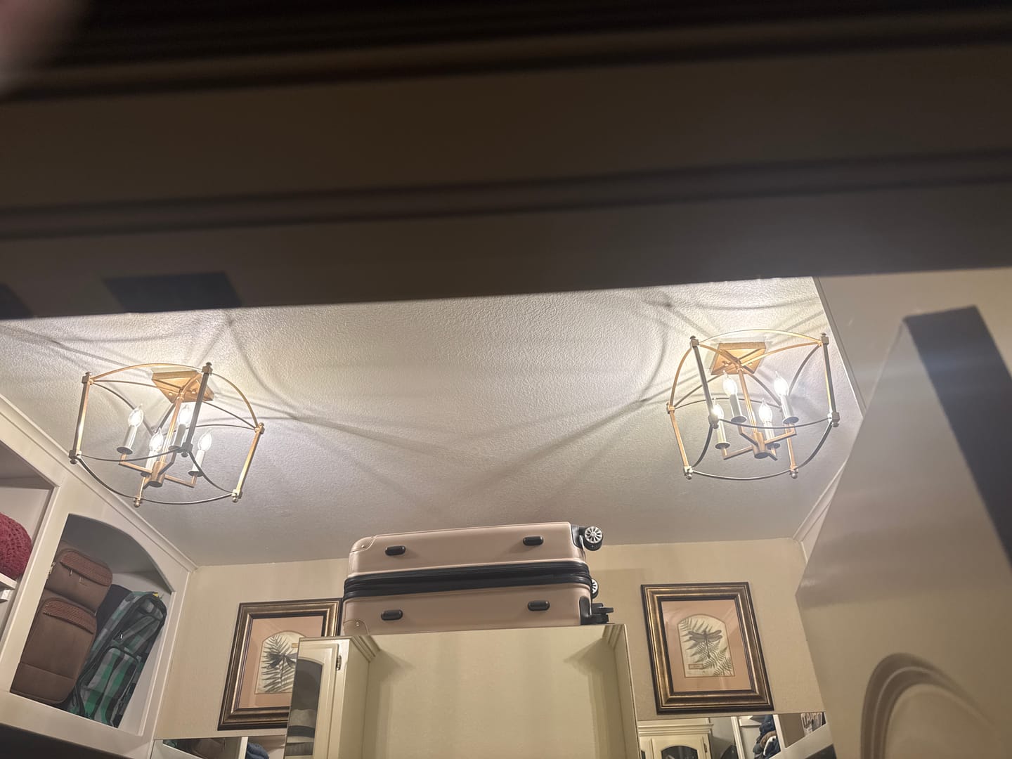 Customer photo review of 4-light French Antique Candle Style Lantern Semi Flush