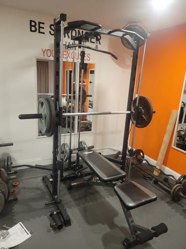 Customer photo review of RitFit PSR05 2.0 Multifunctional Smith Machine Power Rack with LAT-Pull Down System