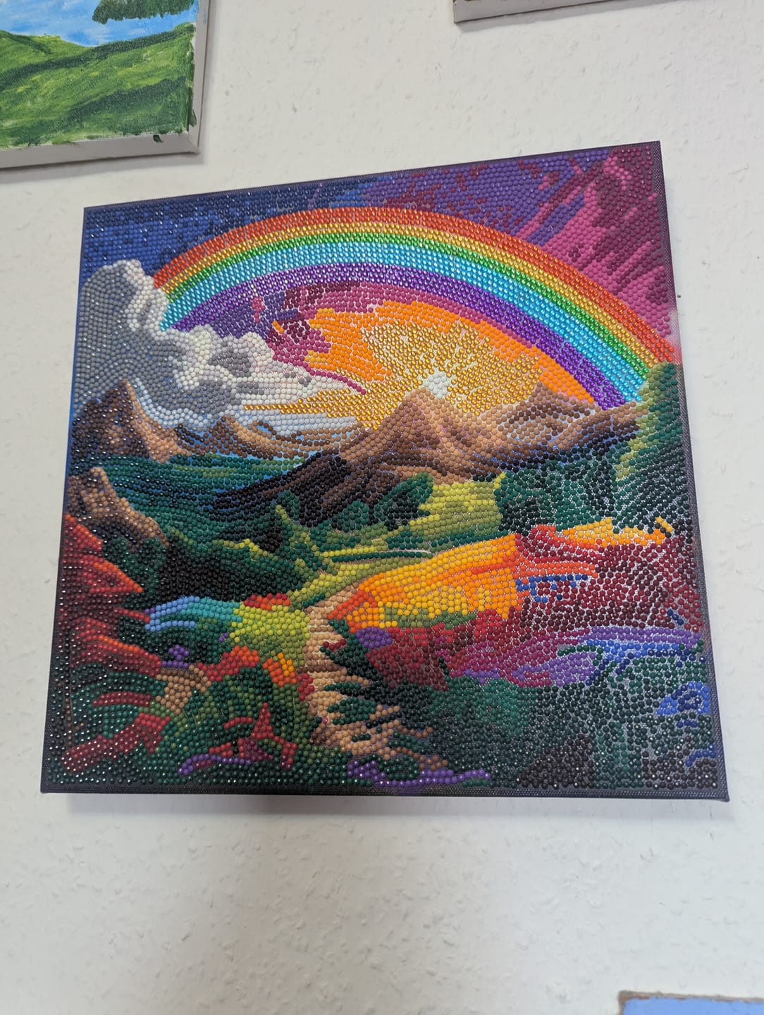Customer photo review of "Ethereal Escape" Crystal Art Canvas Kit 30x30cm