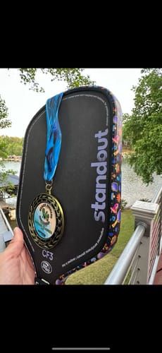 Customer photo review of Psychedelic Edge Tape (3 pack) - Pickleball Paddle Edge Tape