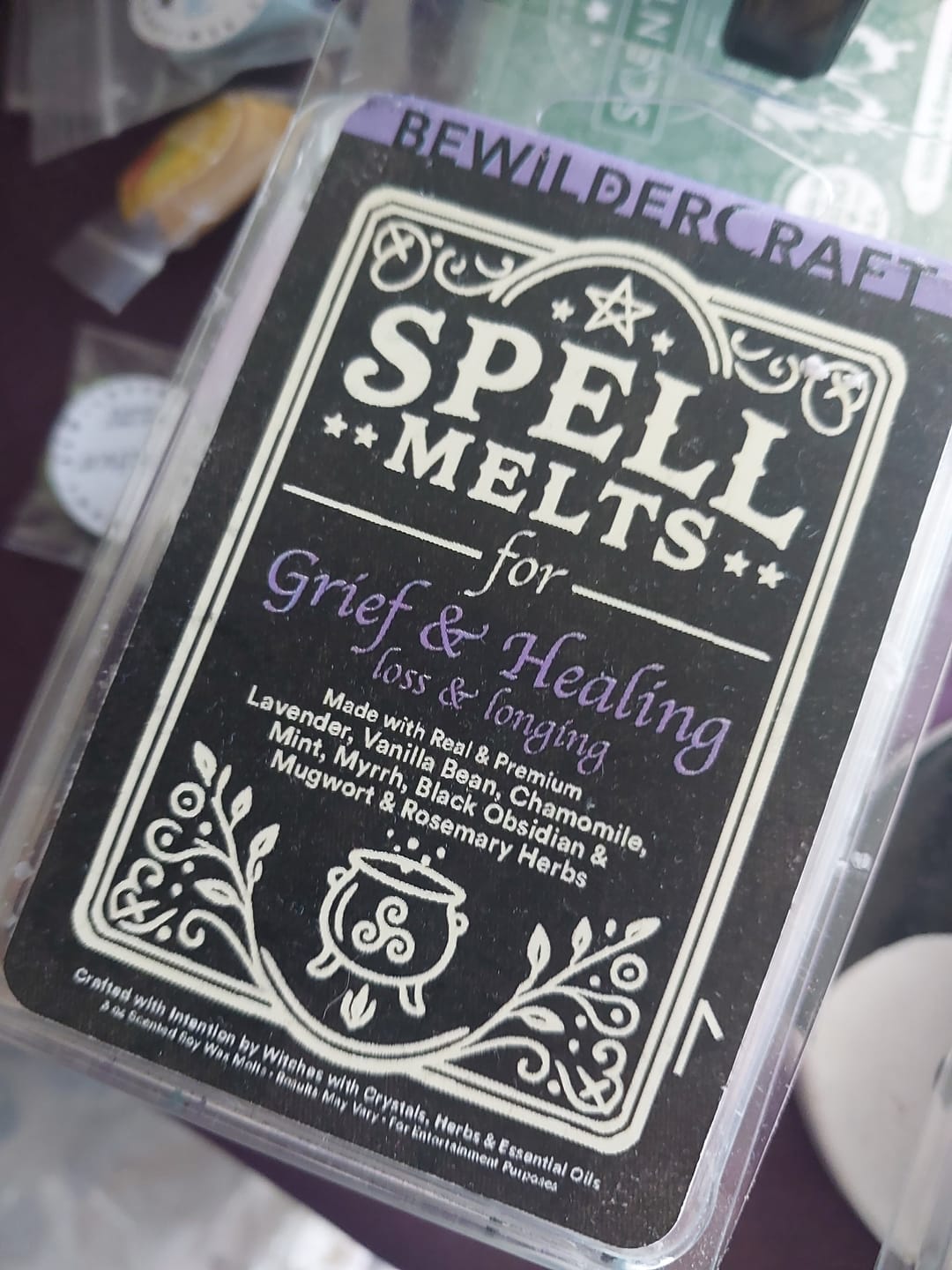 Customer photo review of Spell Melts for Grief & Healing Wax Melts