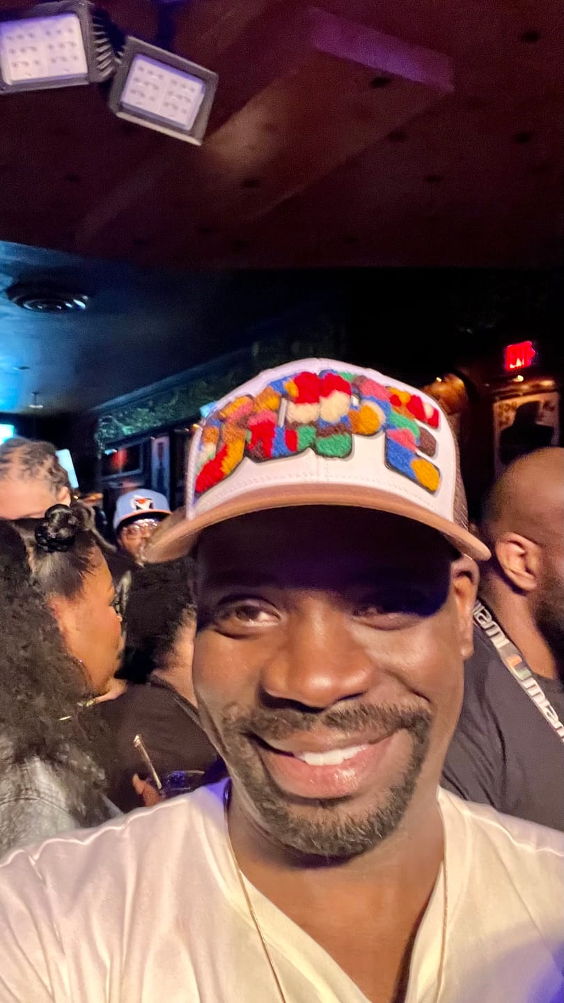 Customer photo review of Chenille Dope Patched Mid-Pro Snapback Trucker Cap