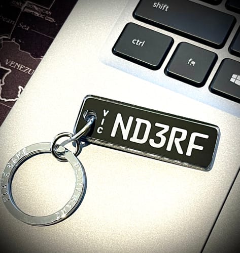 Customer photo review of VIC Deluxe Licence Plate Custom Keychain