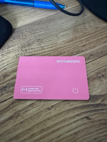 Customer photo review of SPOTMINDERS. Tracking card