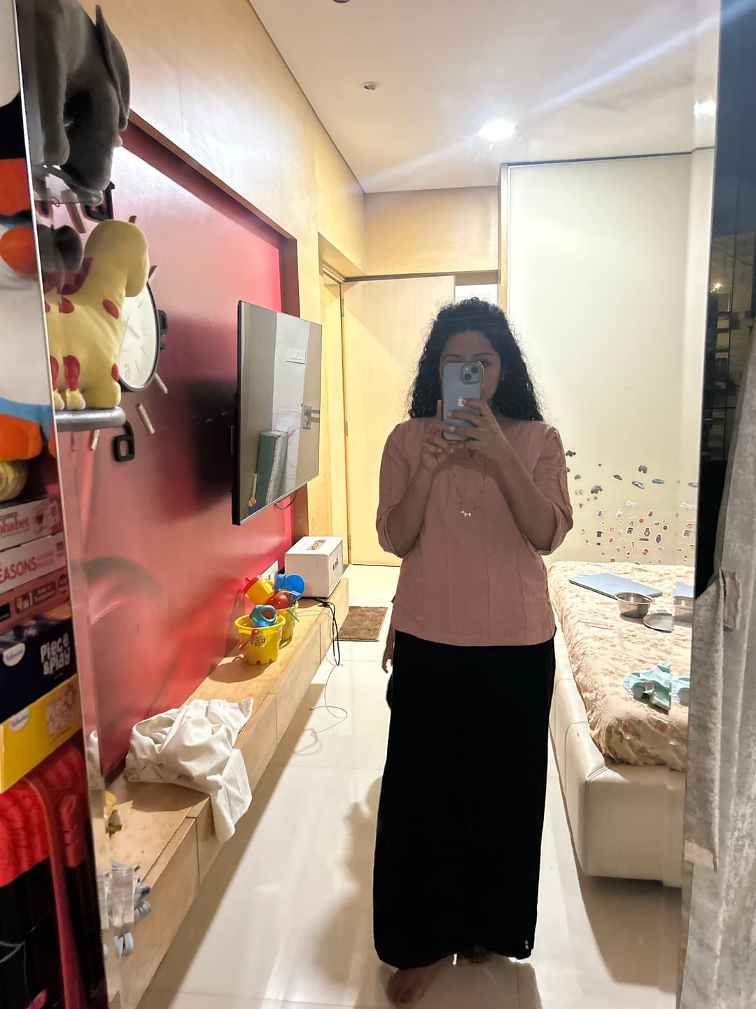 Customer photo review of Rose Taupe Everyday Cotton Top