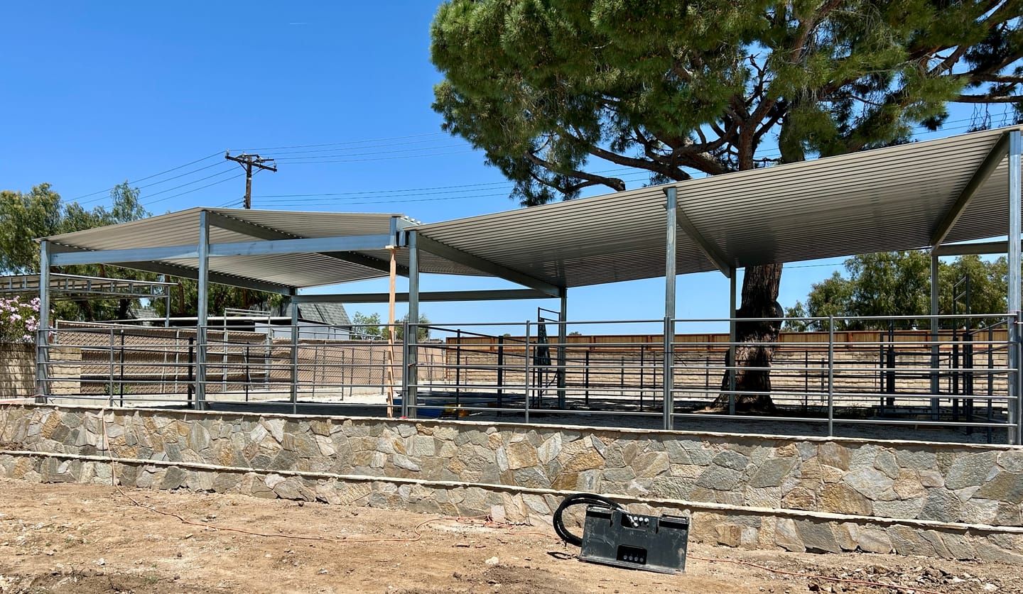 Customer photo review of Premium 10x5 Horse Corral Panel (5 Rail) 1-5/8" 14 Gauge Steel *Powder Coated Dapple Grey*