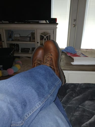 Customer photo review of Irish Setter Men's Edgerton 6" Waterproof Safety Toe Work Boot 83686