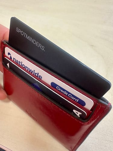 Customer photo review of SPOTMINDERS. Tracking card