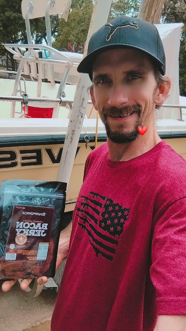 Customer photo review of Gourmet Bacon Jerky
