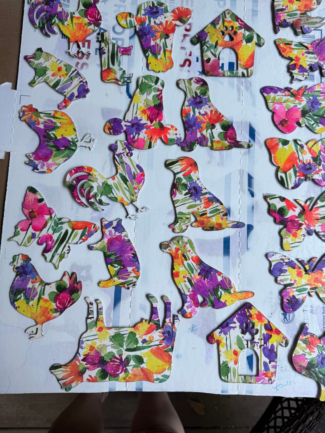 Customer photo review of Unfinished Wood Rooster Chicken Shape - Farm Animal - Craft - up to 46" DIY