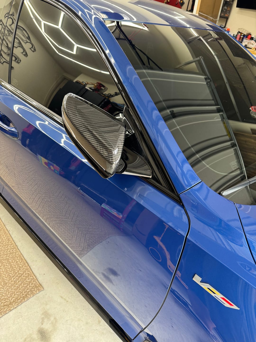 Customer photo review of 2020-24 Cadillac CT5 Carbon Fiber Mirror Covers