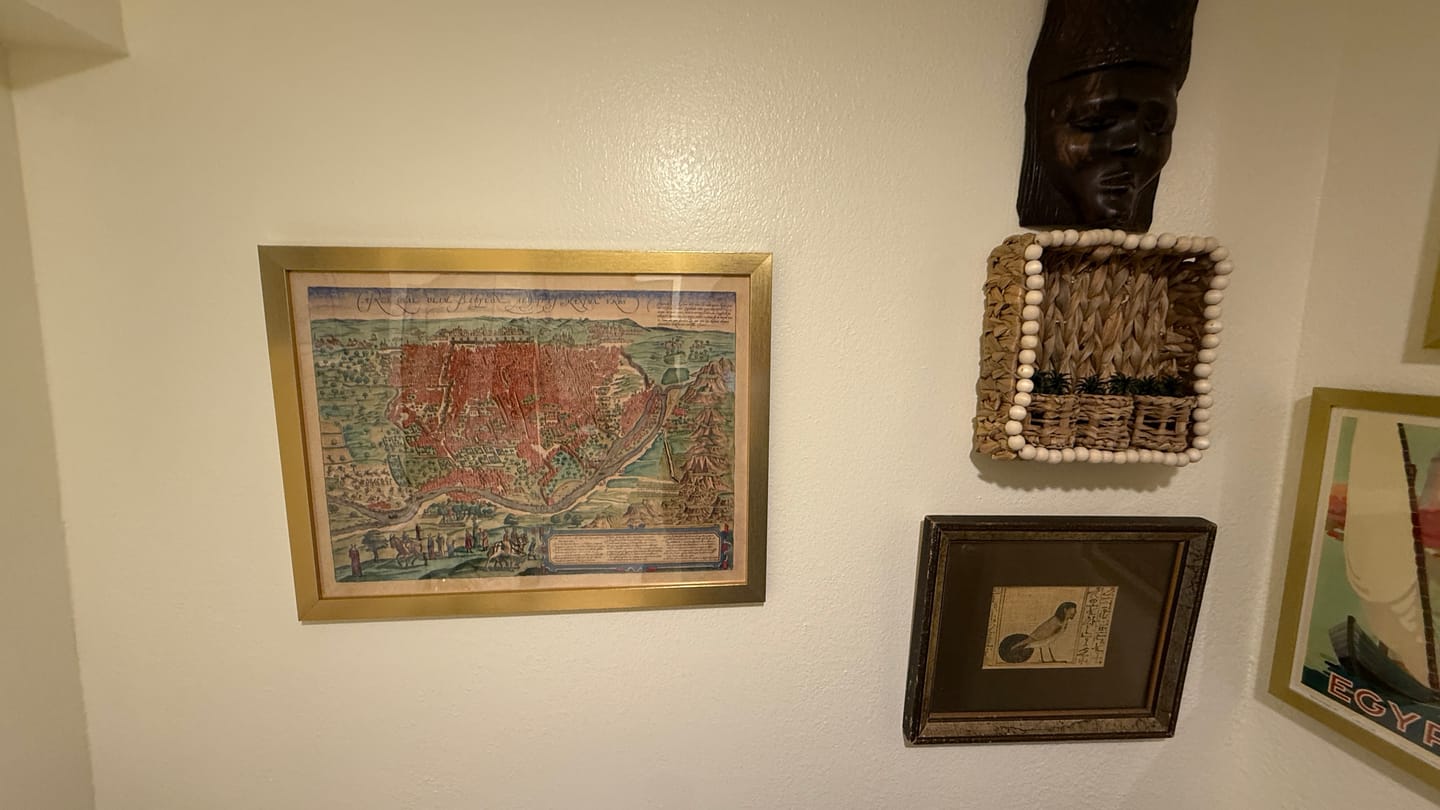 Customer photo review of Old Map of Cairo in 1572 by Georg Braun - River Nile, Giza, Egypt, Great Pyramids & Sphinx, Ottoman Empire