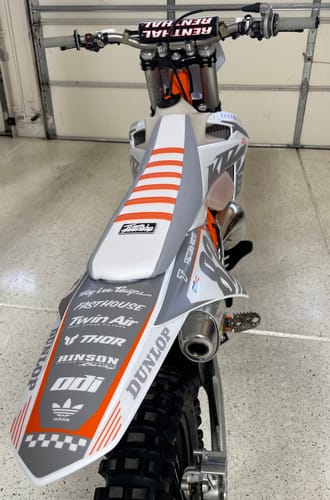Customer photo review of Custom Seat Cover: 2022 KTM 125 XC