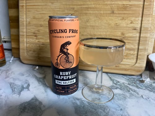 Customer photo review of Ruby Grapefruit THC Seltzer, 6pk