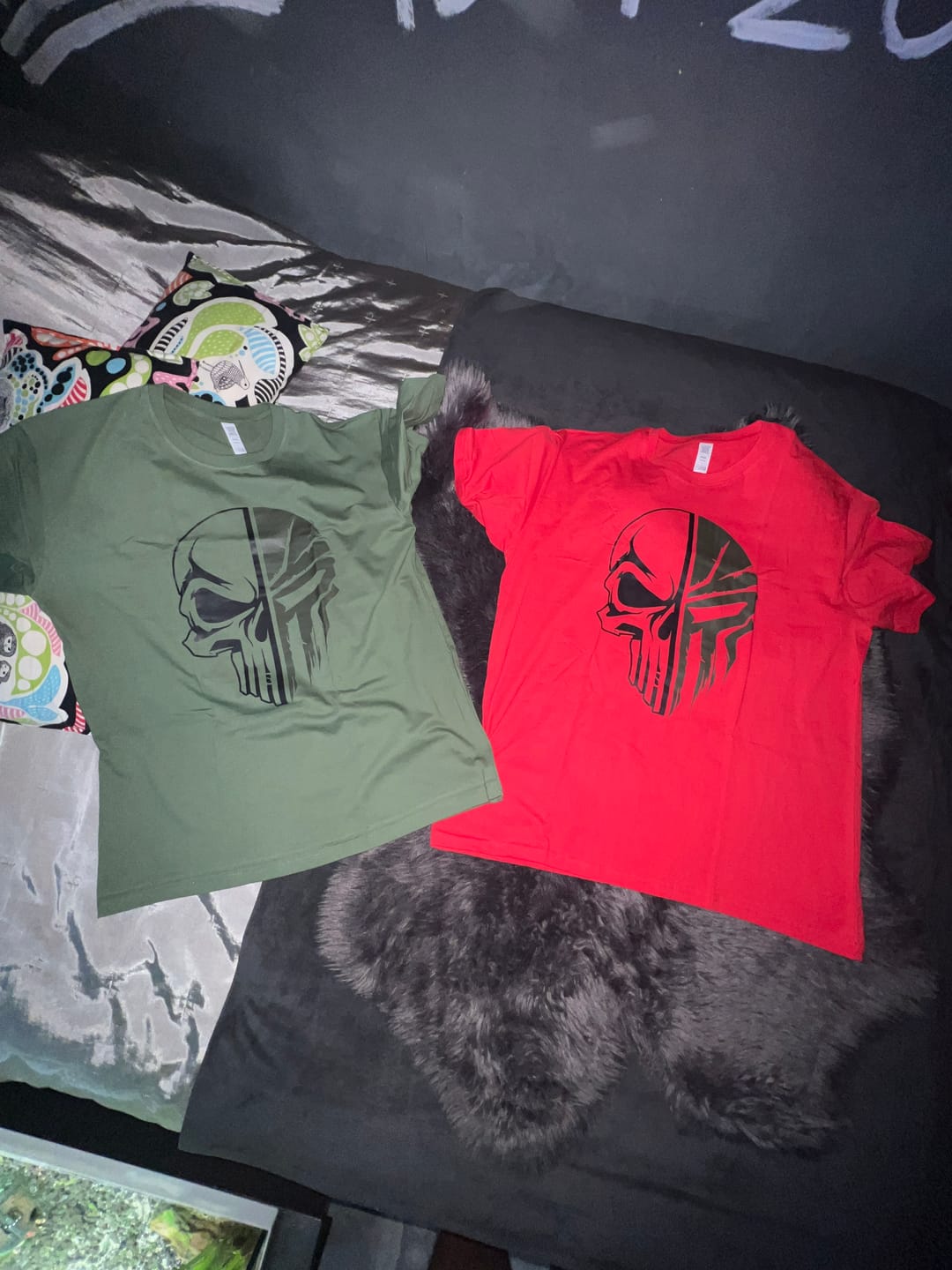 Customer photo review of Military skull t-shirt
