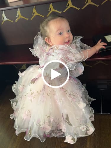 Customer video review of Baby Girl And Toddler Butterfly Flower Birthday Party Princess Dress