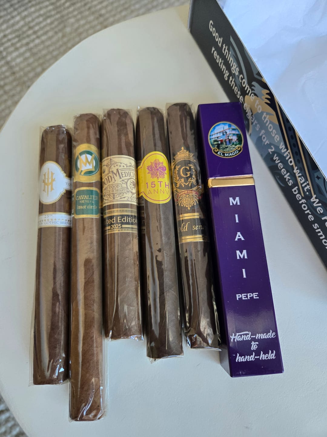 Customer photo review of Sapphire Subscription Luxury Cigars Monthly