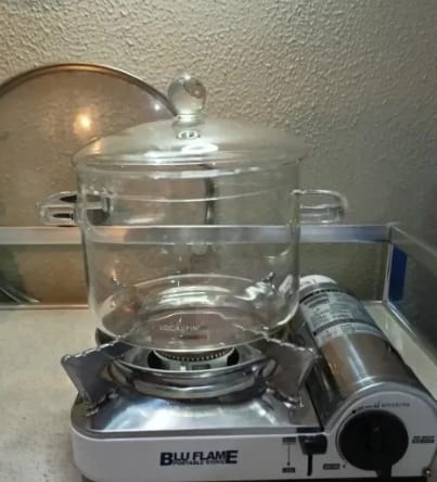 Customer photo review of Premium Glass Soucepan