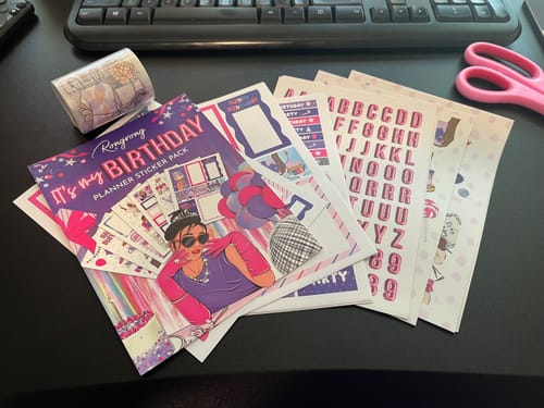 Customer photo review of It's My Birthday Planner Sticker Pack