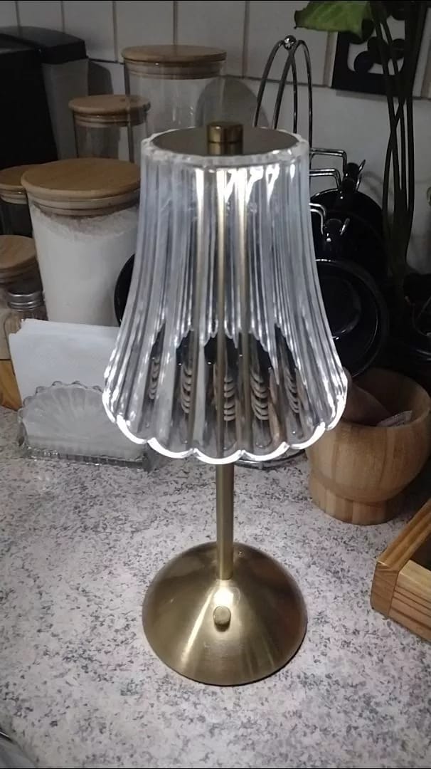 Customer photo review of Luminária de Mesa Sem Fio Abajur