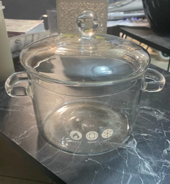 Customer photo review of Premium Glass Soucepan