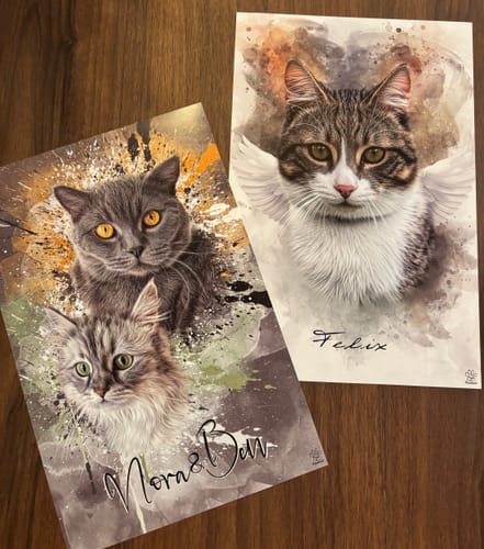Customer photo review of Graffiti Pawtrait