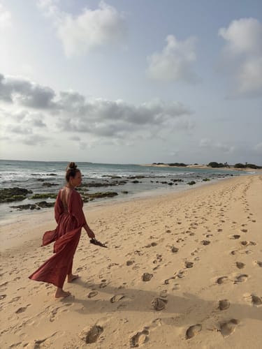 Customer photo review of SHANTI JUMPSUIT- BAKED CLAY