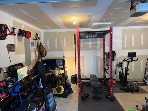 Customer photo review of P5 Four Post Power Rack Builder(3‘’×3‘’, 1" Holes, 90‘’H x 44‘’D)