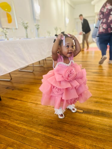 Customer photo review of Children's Lace Mesh Thin Princess Dance Socks