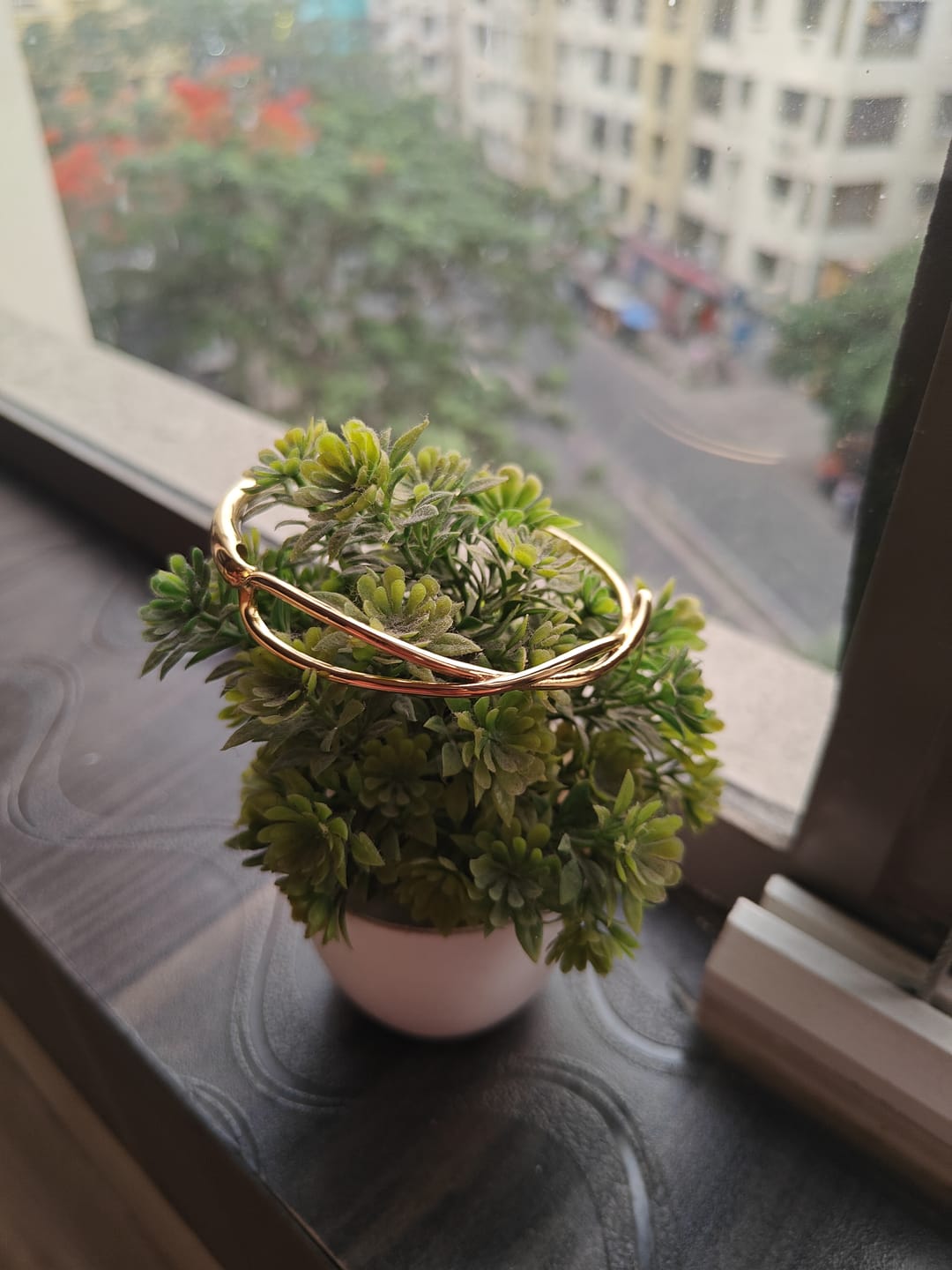 Customer photo review of Twisted Gold Cuff Bracelet