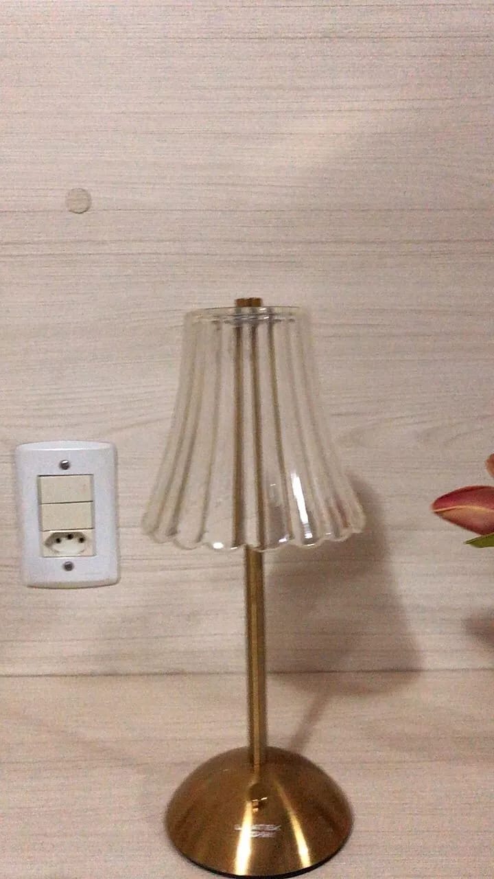 Customer photo review of Luminária de Mesa Sem Fio Abajur