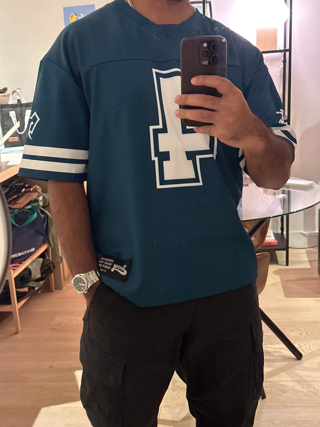 Customer photo review of Oversized Jersey - Teal