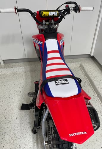 Customer photo review of Custom Seat Cover: 2023 Honda CRF110F