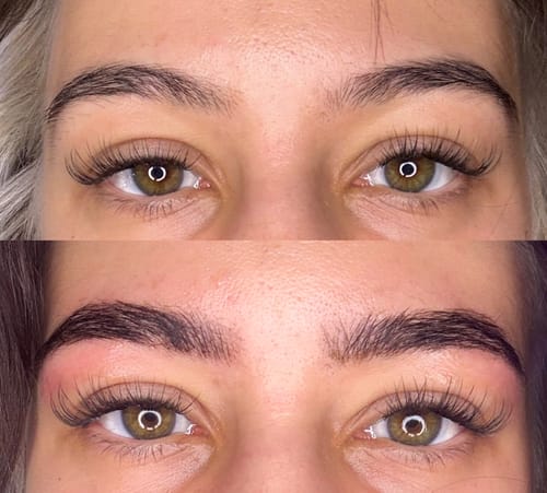 Customer photo review of (NEW) Cysteamine Brow & Lash Lamination Kit - 1,2 & 3 Steps - 3 x 15ml Tubes