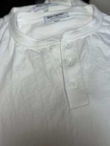 Customer photo review of Heavyweight Cotton Tubular Short-Sleeve Henley Shirt