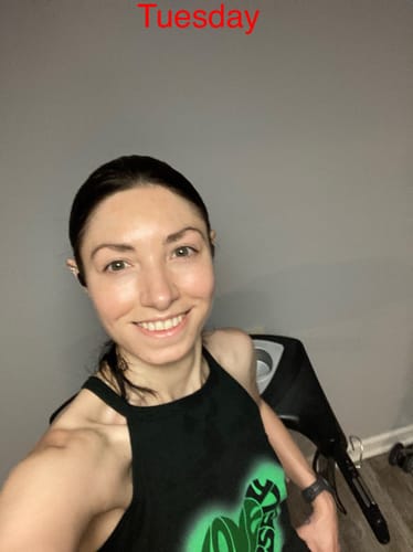 Customer photo review of Love Yourself Glow Rocker Tank