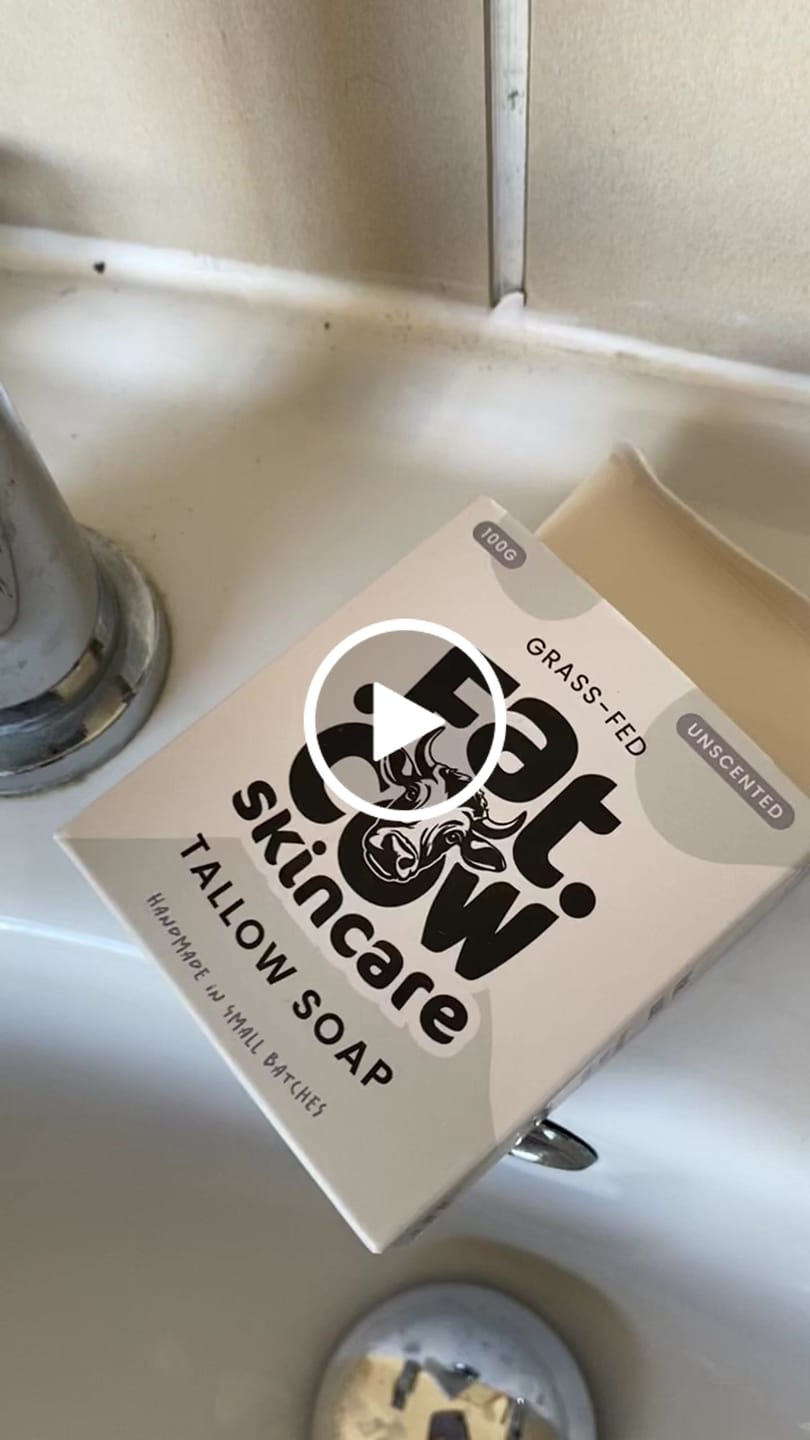 Customer video review of Grass-Fed Tallow Soap | Moisturising Cleansing Bar