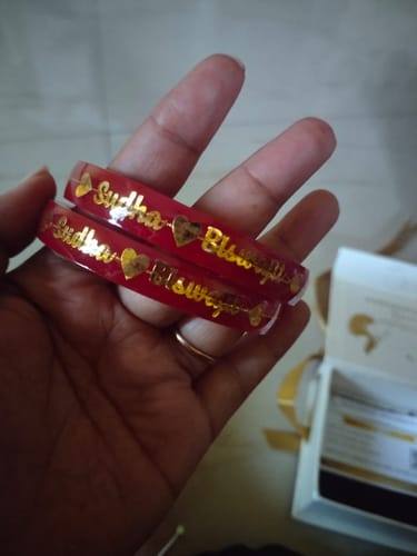 Customer photo review of Anmol Bandhan Gold Bangles –  Love & Togetherness crafted in Gold