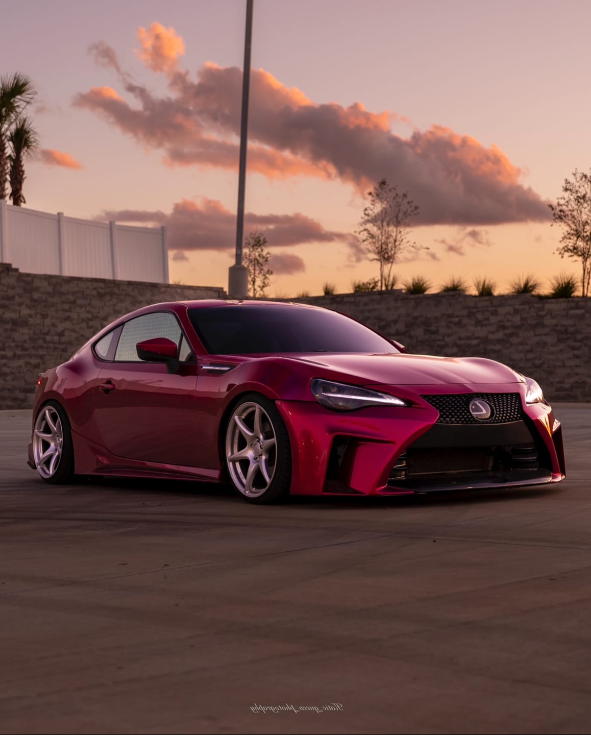 Customer photo review of Glossy Metallic Rubellite Purple Vinyl Wrap