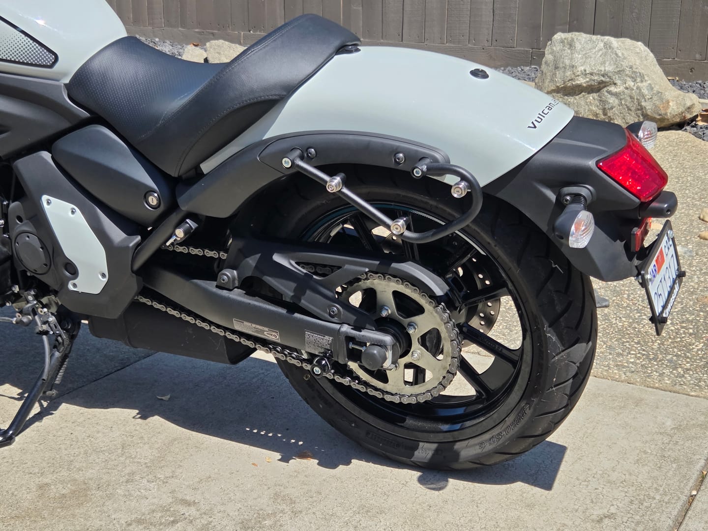 Customer photo review of 28L - Pantheon Medium Quick-Mount Kawasaki Vulcan S VN650 Motorcycle Saddlebags