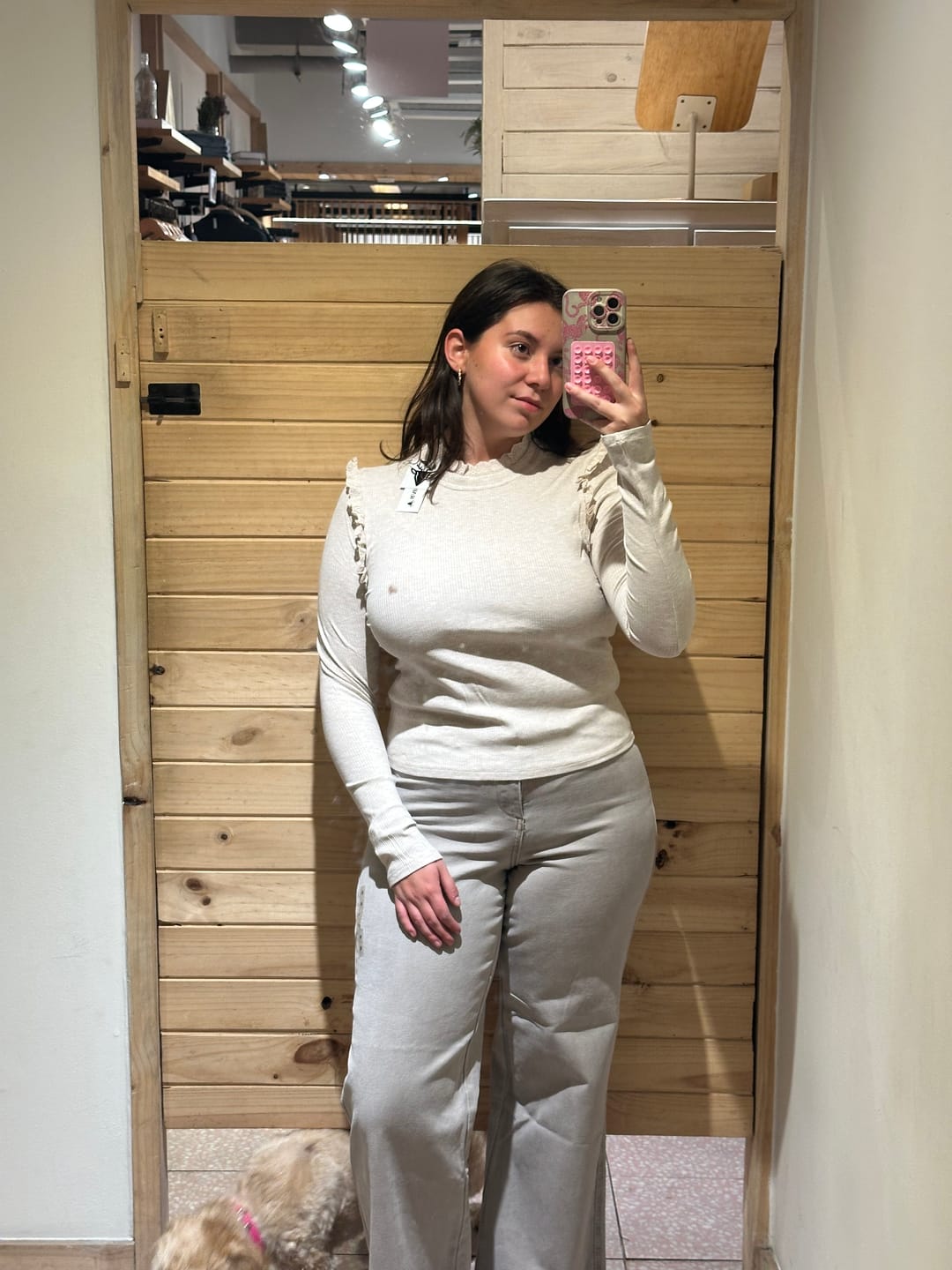 Customer photo review of Polera Manga Larga Vuelos Beige