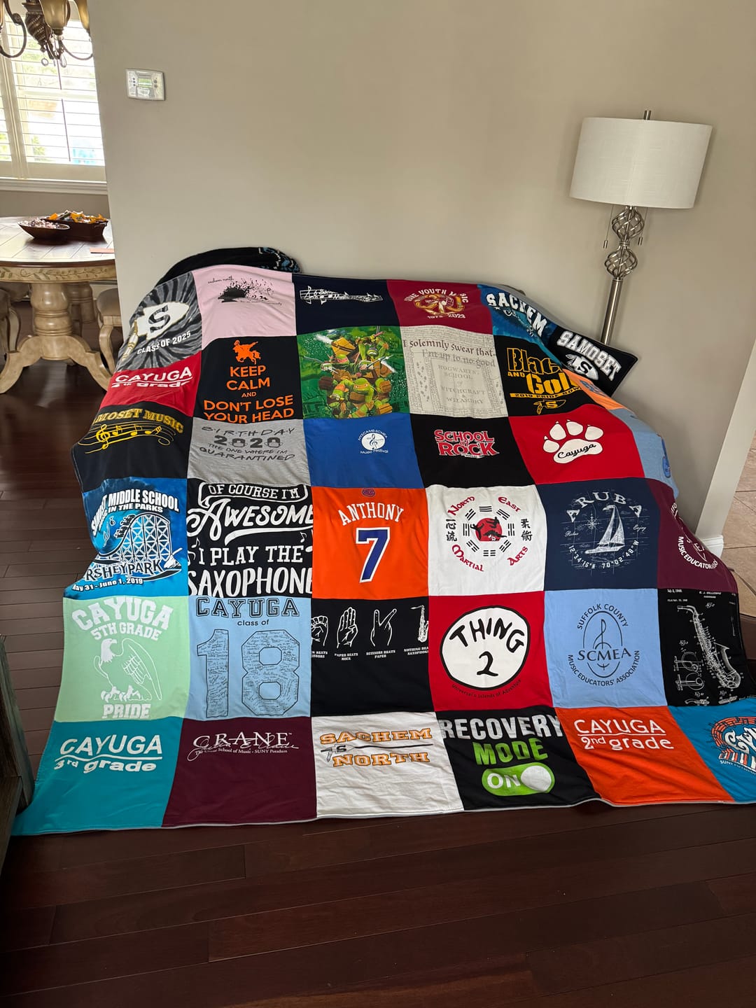 Customer photo review of Quilts for Large and XL T-Shirts