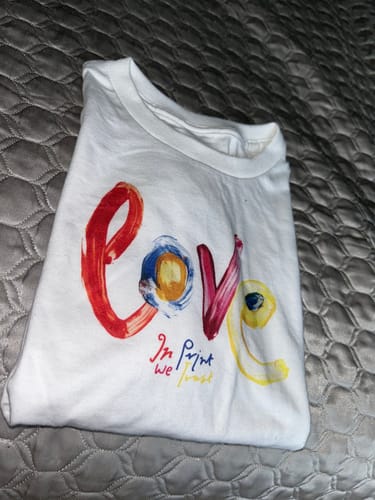 Customer photo review of love baby tee