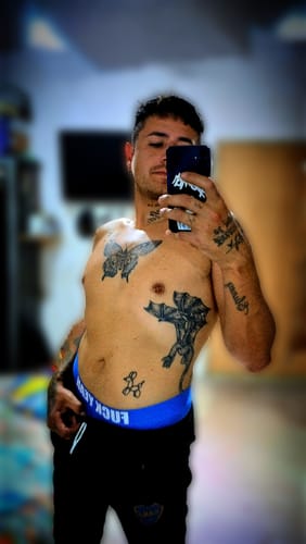 Customer photo review of BLUE MICROFIBER BRIEF