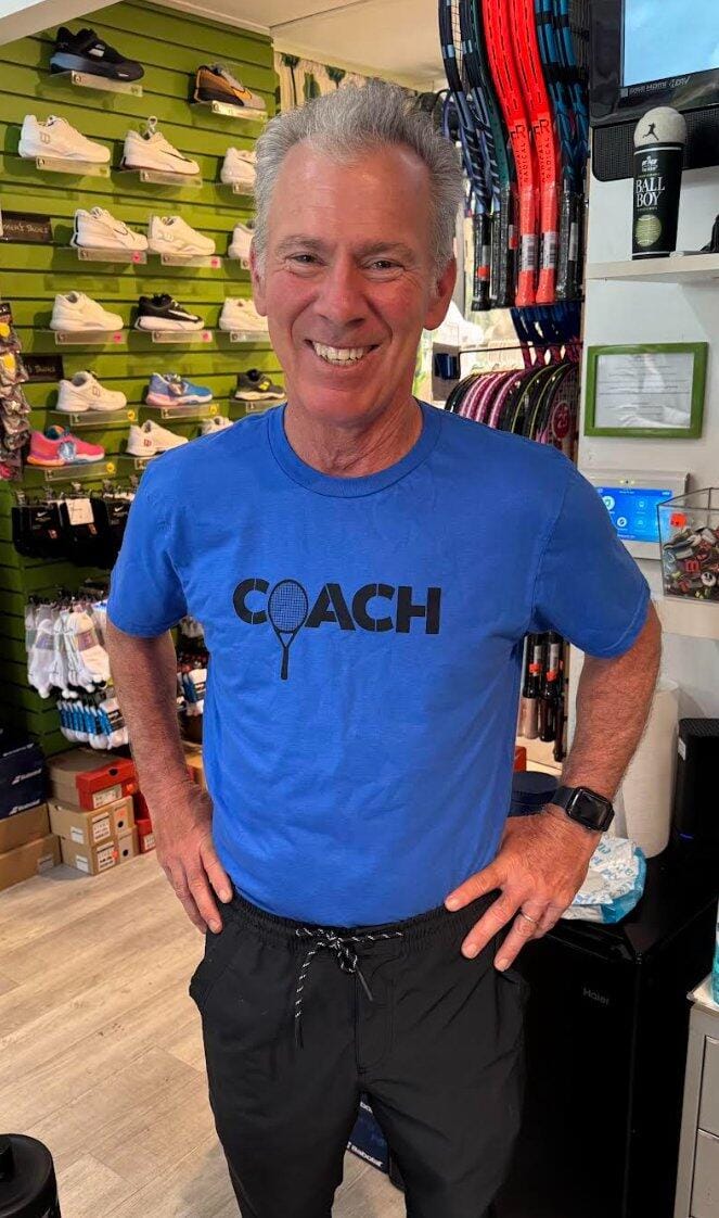 Customer photo review of Tennis Coach T-Shirt