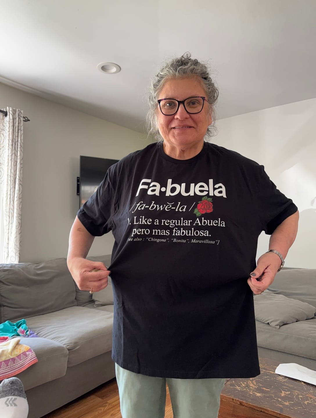 Customer photo review of Fabuela Fabulosa Abuela T-Shirt