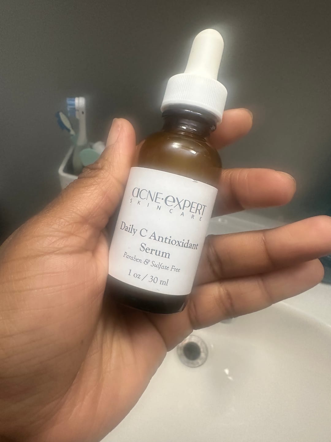 Customer photo review of DAILY C ANTIOXIDANT SERUM
