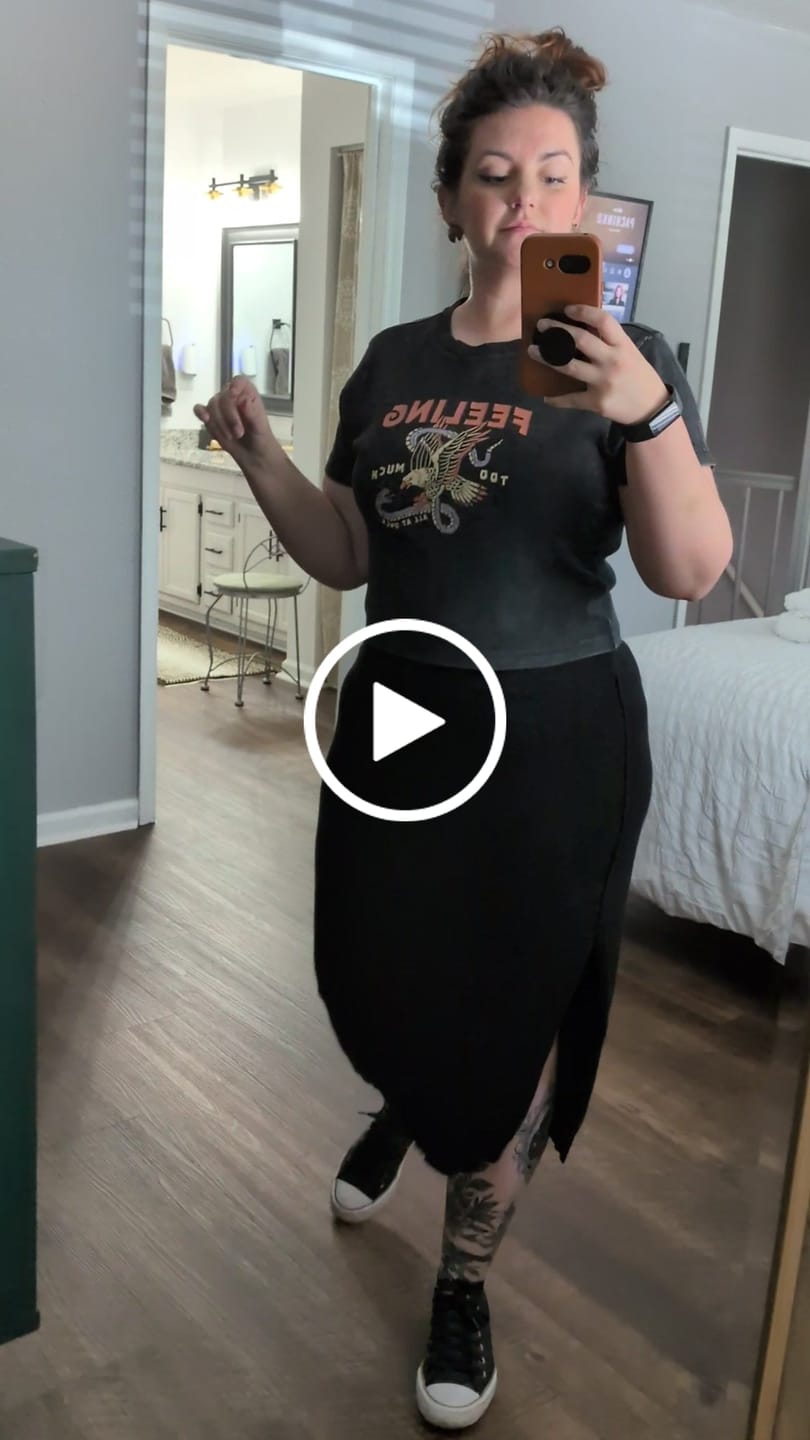 Customer video review of Feeling Too Much Ribbed Baby Tee
